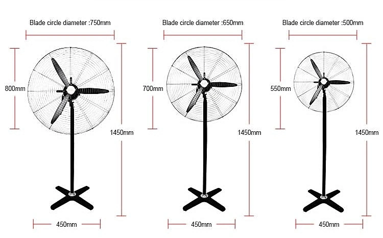 High Performance Industrial Wall Electric Fan 18/26/30 Inches Wall Industrial Fan